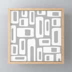 Retro Mid Century Modern Abstract Pattern 335 Mid Mod Winter Gray Mini Art Print Gallery Image 1