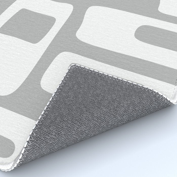 Retro Mid Century Modern Abstract Pattern 335 Mid Mod Winter Gray Rug Gallery Image 4