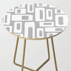 Retro Mid Century Modern Abstract Pattern 335 Mid Mod Winter Gray Side Table Gallery Image 2