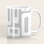 Retro Mid Century Modern Abstract Pattern 335 Mid Mod Winter Gray Coffee Mug Gallery Image 1