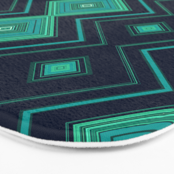Indigo Teal Geo Bath Mat Gallery Image 3