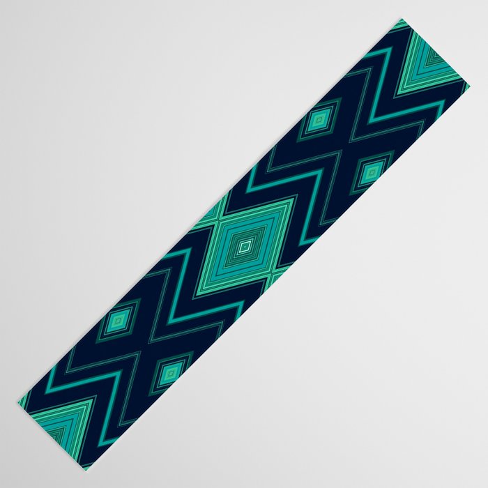 Indigo Teal Geo Table Runner Gallery Image 3