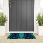 Indigo Teal Geo Welcome Mat Gallery Image 3