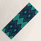 Indigo Teal Geo Yoga Mat Gallery Image 1