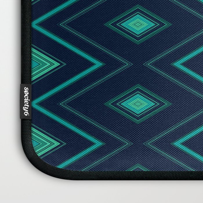 Indigo Teal Geo Laptop Sleeve Gallery Image 3