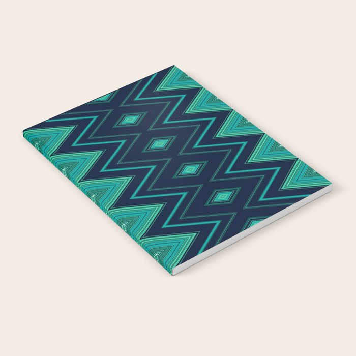 Indigo Teal Geo Notebook Gallery Image 2