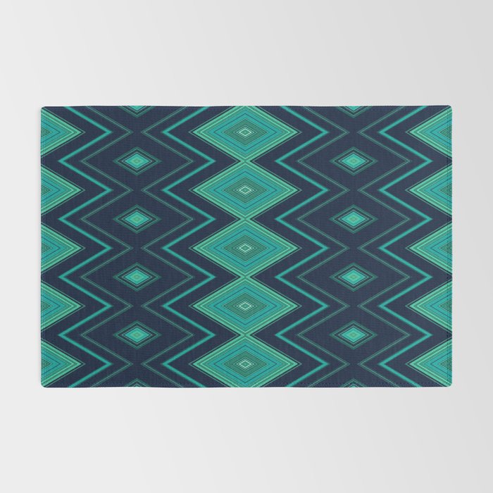 Indigo Teal Geo Rug Gallery Image 2