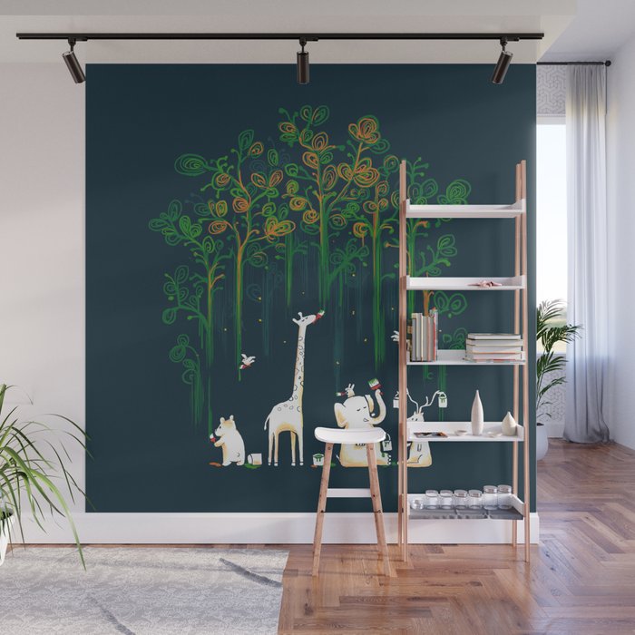 Re-paint the Forest Wall Mural Gallery Image 1