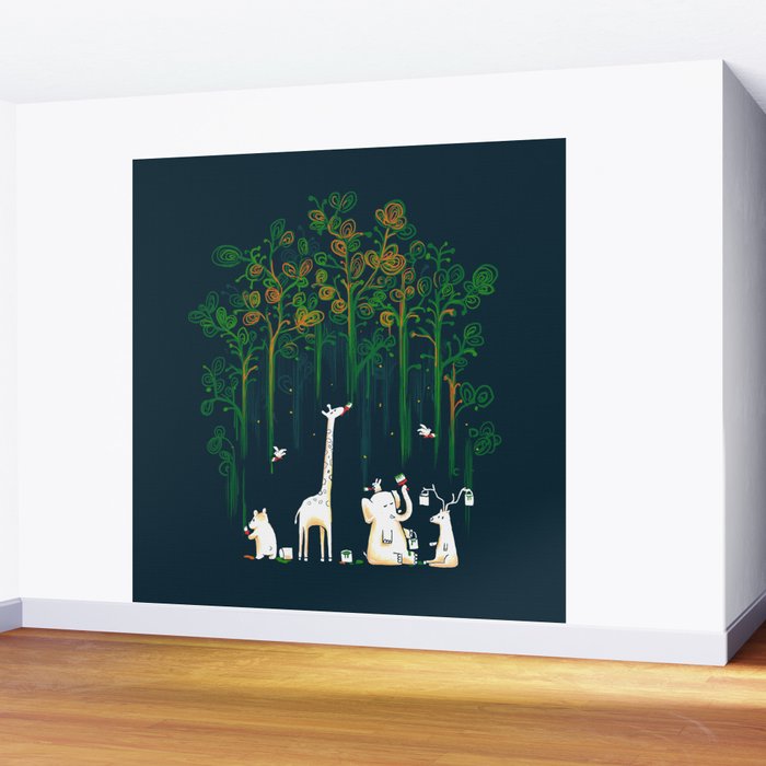 Re-paint the Forest Wall Mural Gallery Image 2
