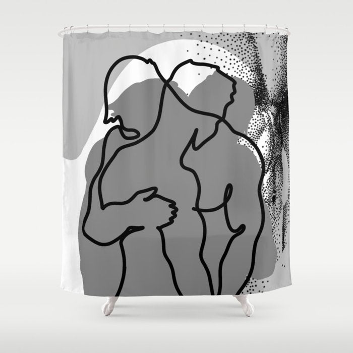 NOODDOOD Lines 13 Shower Curtain Gallery Image 1