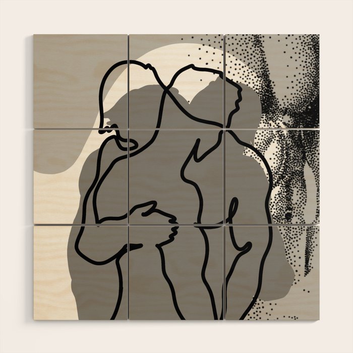 NOODDOOD Lines 13 Wood Wall Art Gallery Image 1