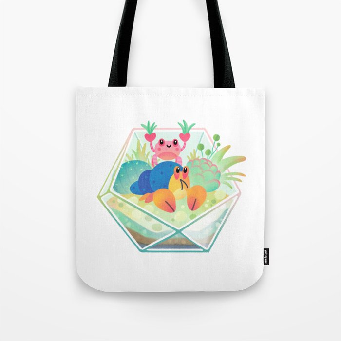 Ocean terrarium - Boxer crab, hermit crab Tote Bag Gallery Image 1