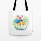 Ocean terrarium - Boxer crab, hermit crab Tote Bag Gallery Image 1