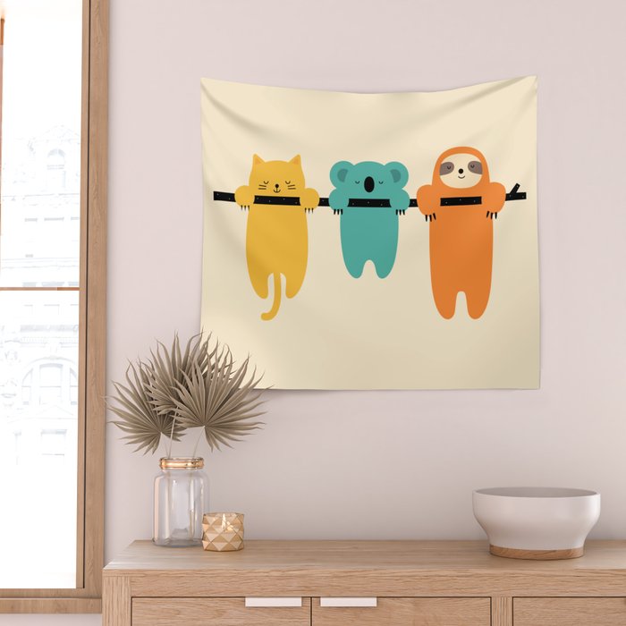 Hang In There Wall Tapestry Gallery Image 2