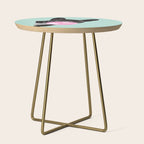 Bubble Gum Sneaky French Bulldog in Green Side Table Gallery Image 1