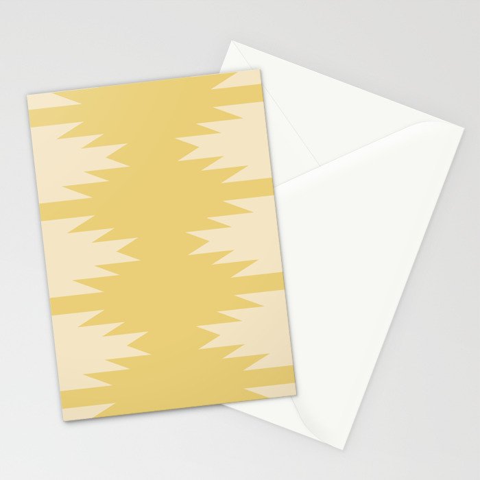 Geometric Southwestern Minimalism - Bright Golden Yellow Stationery Card Gallery Image 2