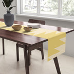 Geometric Southwestern Minimalism - Bright Golden Yellow Table Runner Gallery Image 2
