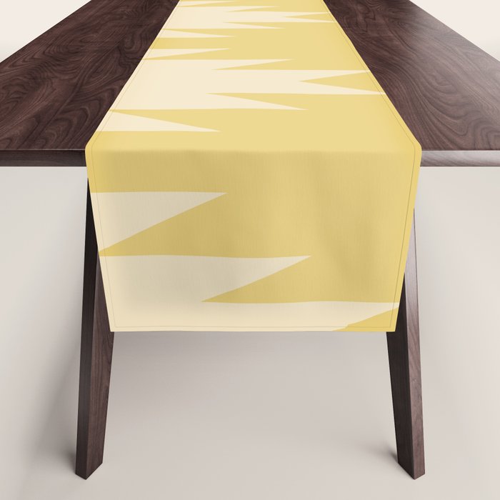 Geometric Southwestern Minimalism - Bright Golden Yellow Table Runner Gallery Image 1