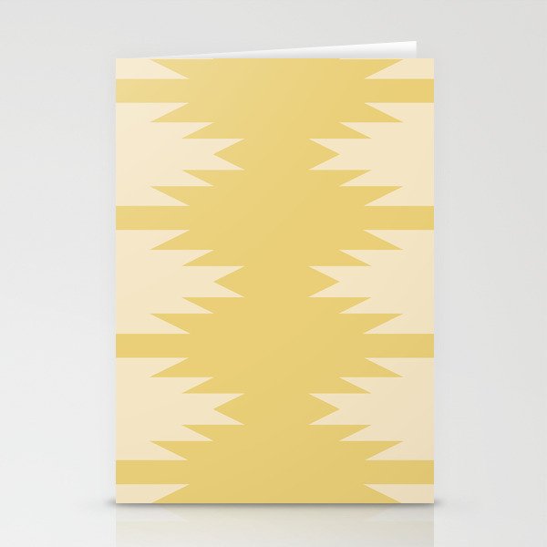 Geometric Southwestern Minimalism - Bright Golden Yellow Stationery Card Gallery Image 2