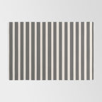 Charcoal and Cream Stripes Rug Gallery Image 2