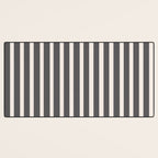 Charcoal and Cream Stripes Desk Mat Gallery Image 3
