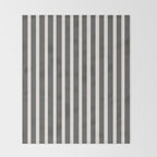 Charcoal and Cream Stripes Throw Blanket Gallery Image 2