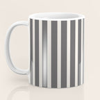 Charcoal and Cream Stripes Coffee Mug Gallery Image 3
