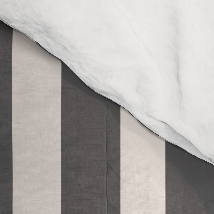 Charcoal and Cream Stripes Comforter Gallery Image 4