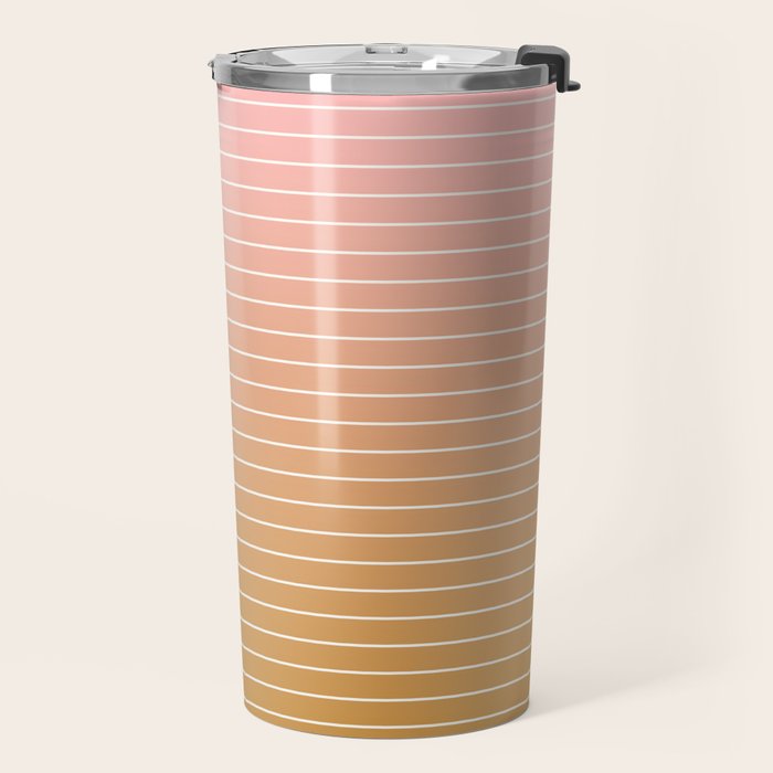 Ombre Arch XIII Pastel Sunset Gradient Modern Geometric Lines Travel Mug Gallery Image 2