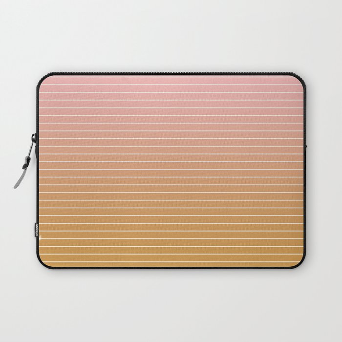 Ombre Arch XIII Pastel Sunset Gradient Modern Geometric Lines Laptop Sleeve Gallery Image 1
