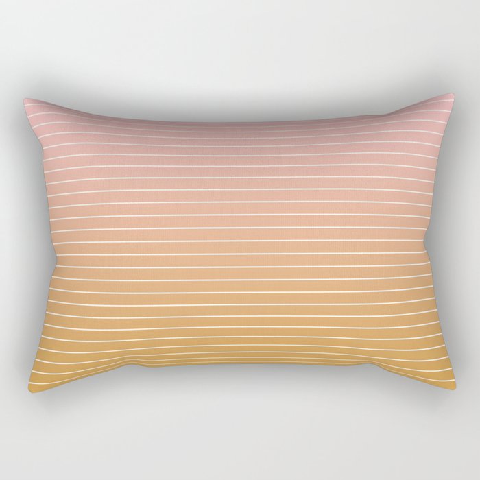 Ombre Arch XIII Pastel Sunset Gradient Modern Geometric Lines Rectangular Pillow Gallery Image 1