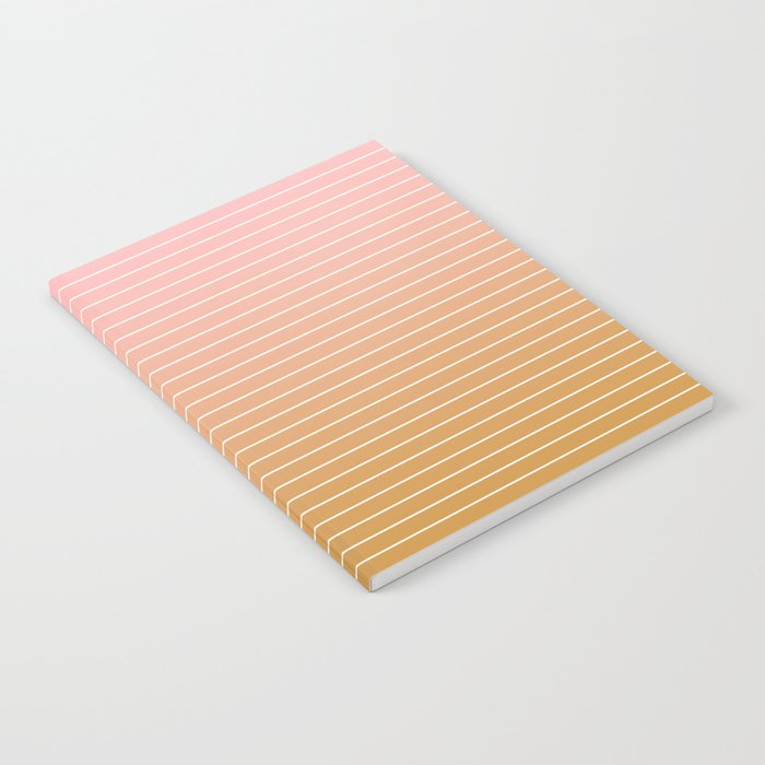 Ombre Arch XIII Pastel Sunset Gradient Modern Geometric Lines Notebook Gallery Image 1