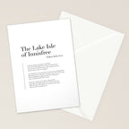 The Lake Isle of Innisfree by William Butler Yeats Stationery Card Gallery Image 2