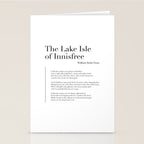 The Lake Isle of Innisfree by William Butler Yeats Stationery Card Gallery Image 2
