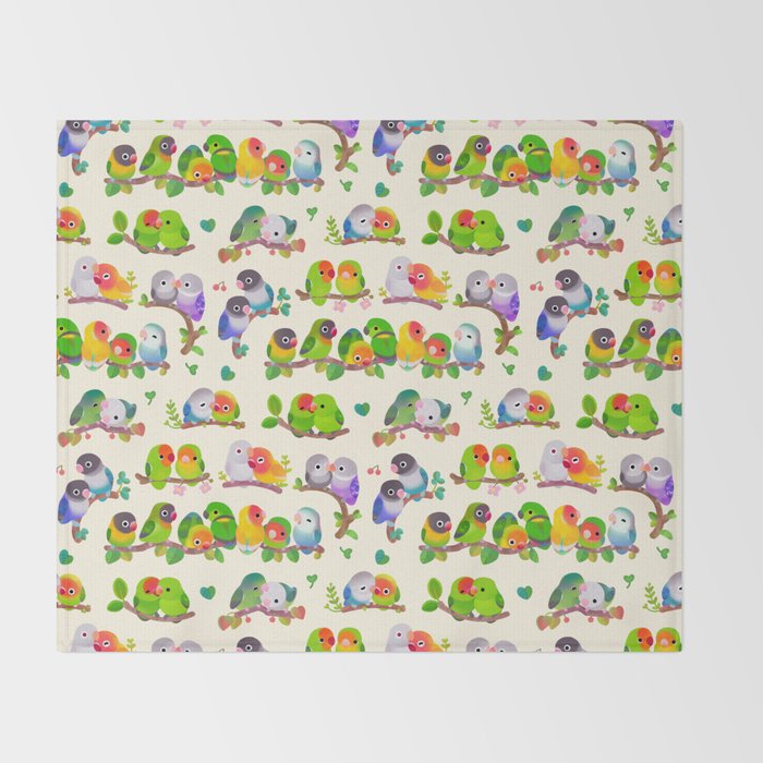 Lovebird Throw Blanket Gallery Image 2