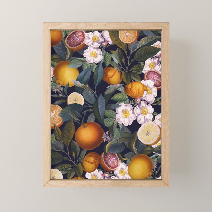 Juicy Lemons - Night Mini Art Print Gallery Image 1