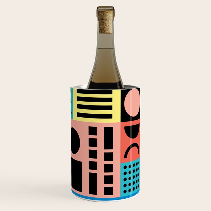 Neo Memphis Pattern 1 - Abstract Geometric / 80s-90s Retro Wine Chiller Gallery Image 1