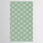 Bows & Ribbons Pattern XXVII Sage Green Tablecloth Gallery Image 2