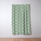 Bows & Ribbons Pattern XXVII Sage Green Window Curtain Gallery Image 3