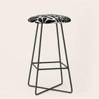 B&W Retro Floral Lettering - You can always try again Stool Gallery Image 1