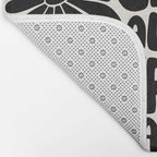 B&W Retro Floral Lettering - You can always try again Bath Mat Gallery Image 2