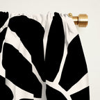 B&W Retro Floral Lettering - You can always try again Window Curtain Gallery Image 2