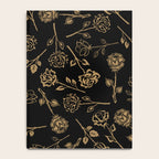 Gold Roses Silhouette on Black Notebook Gallery Image 4
