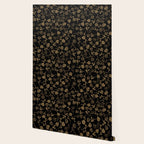 Gold Roses Silhouette on Black Wallpaper Gallery Image 2