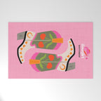 Cowgirl boots - 'Booty-licious' pun in pink Welcome Mat Gallery Image 1