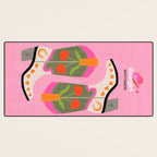 Cowgirl boots - 'Booty-licious' pun in pink Desk Mat Gallery Image 3
