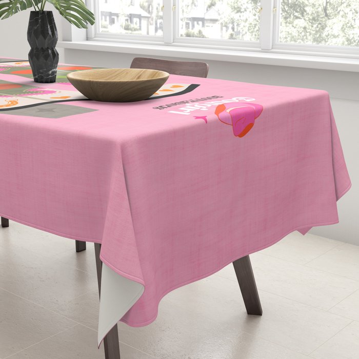 Cowgirl boots - 'Booty-licious' pun in pink Tablecloth Gallery Image 3