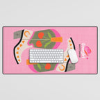Cowgirl boots - 'Booty-licious' pun in pink Desk Mat Gallery Image 1