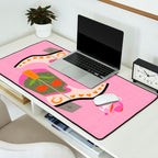 Cowgirl boots - 'Booty-licious' pun in pink Desk Mat Gallery Image 2