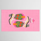 Cowgirl boots - 'Booty-licious' pun in pink Tablecloth Gallery Image 2